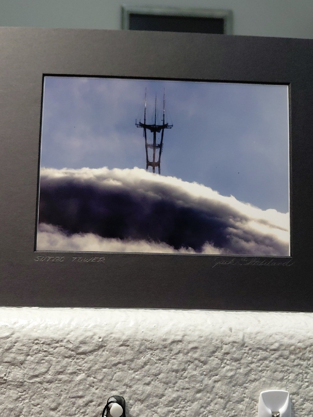 SF Sutro Tower Dark Clouds Photo By Jack E. Stiddard 5x7/8x10 Mat